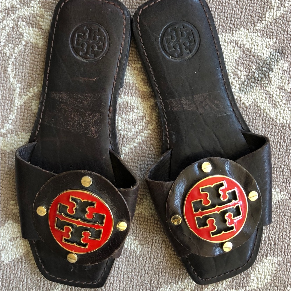 Tory Burch brown leather sandals